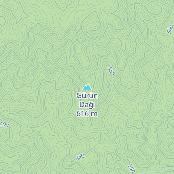 Map of Gürün Dağı