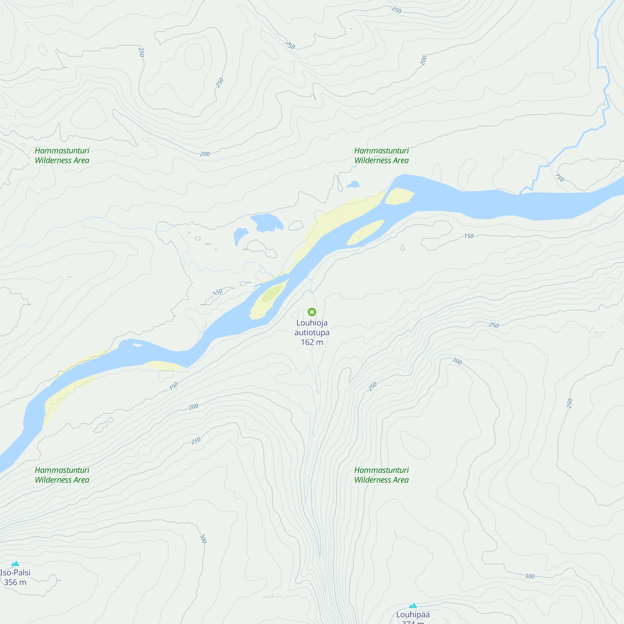 Louhioja autiotupa map