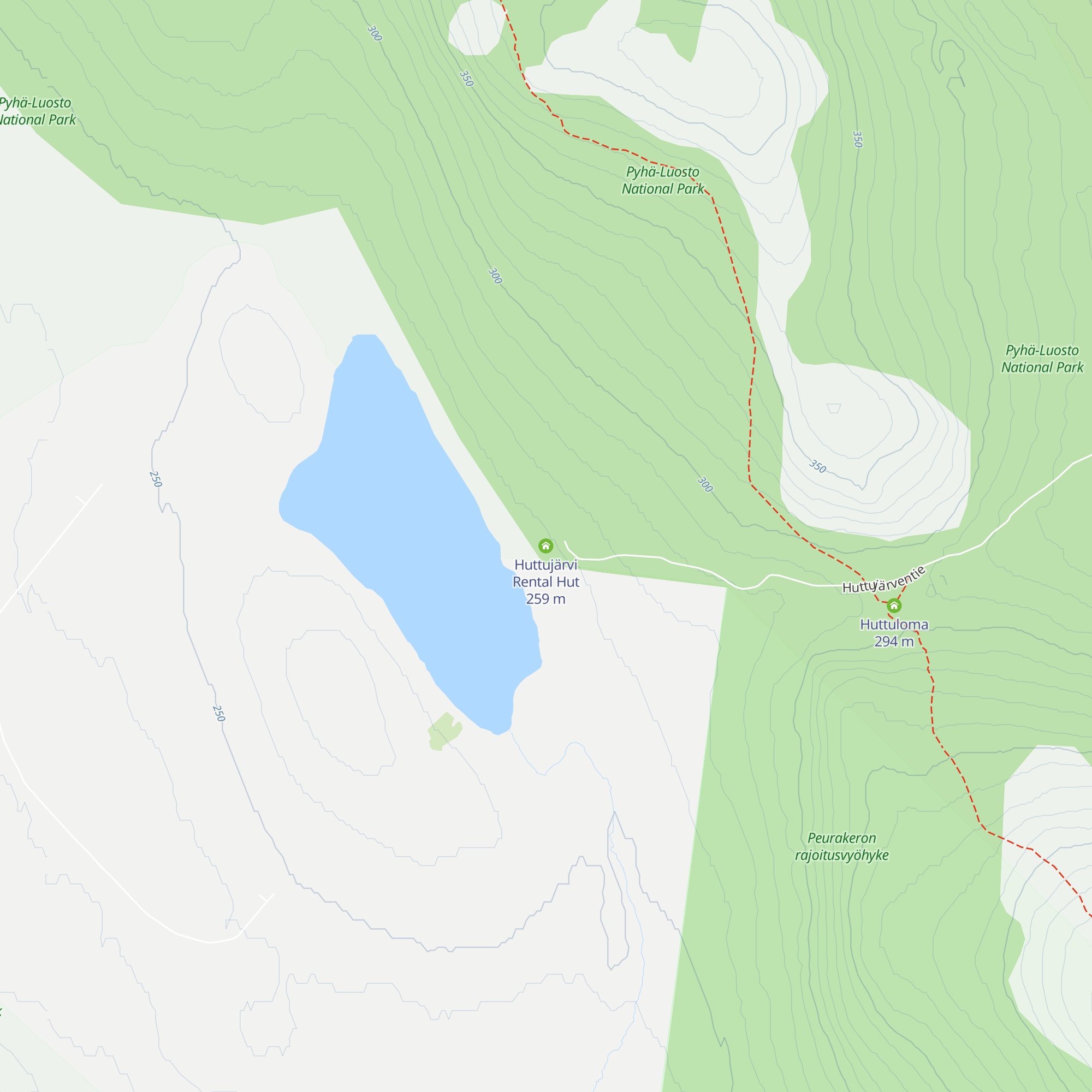 Huttujärvi Rental Hut map
