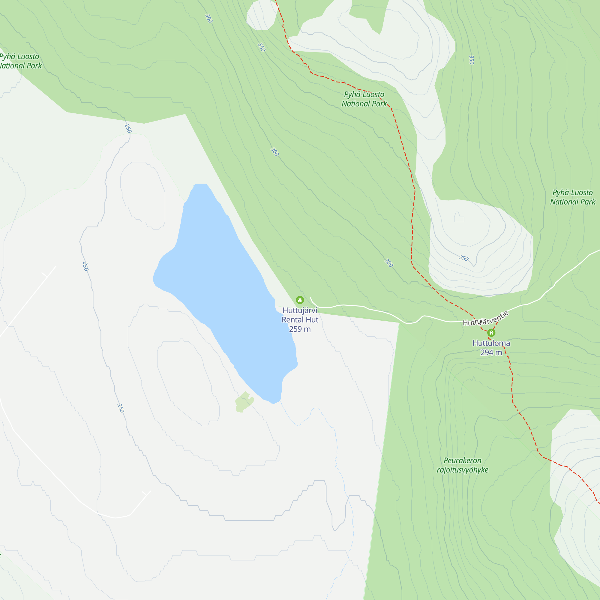 Huttujärvi Rental Hut map