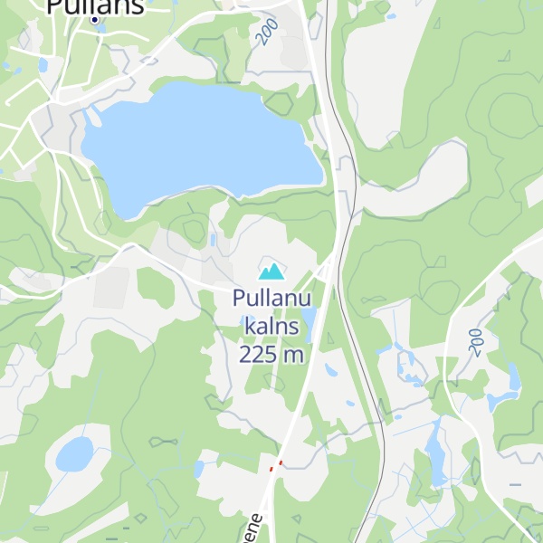Map of Pullanu kalns