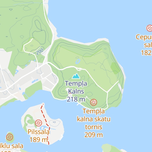 Map of Tempļa Kalns