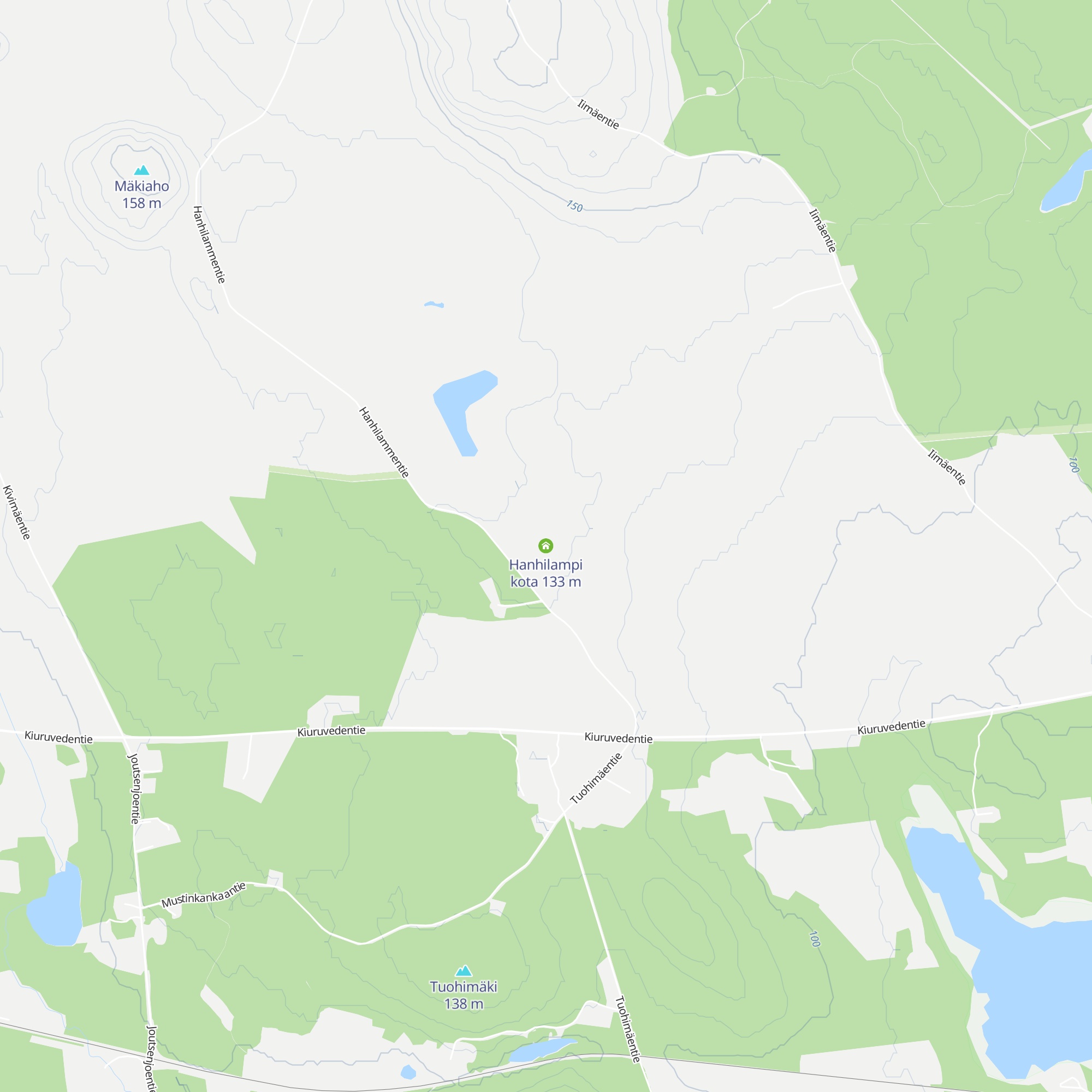 Hanhilampi kota map