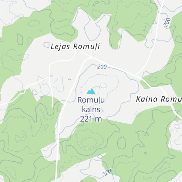 Map of Romuļu kalns