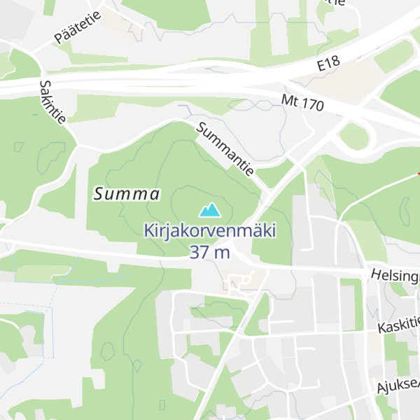 Map of Kirjakorvenmäki