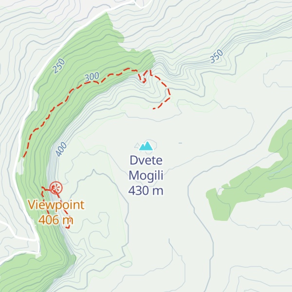 Map of Dvete Mogili
