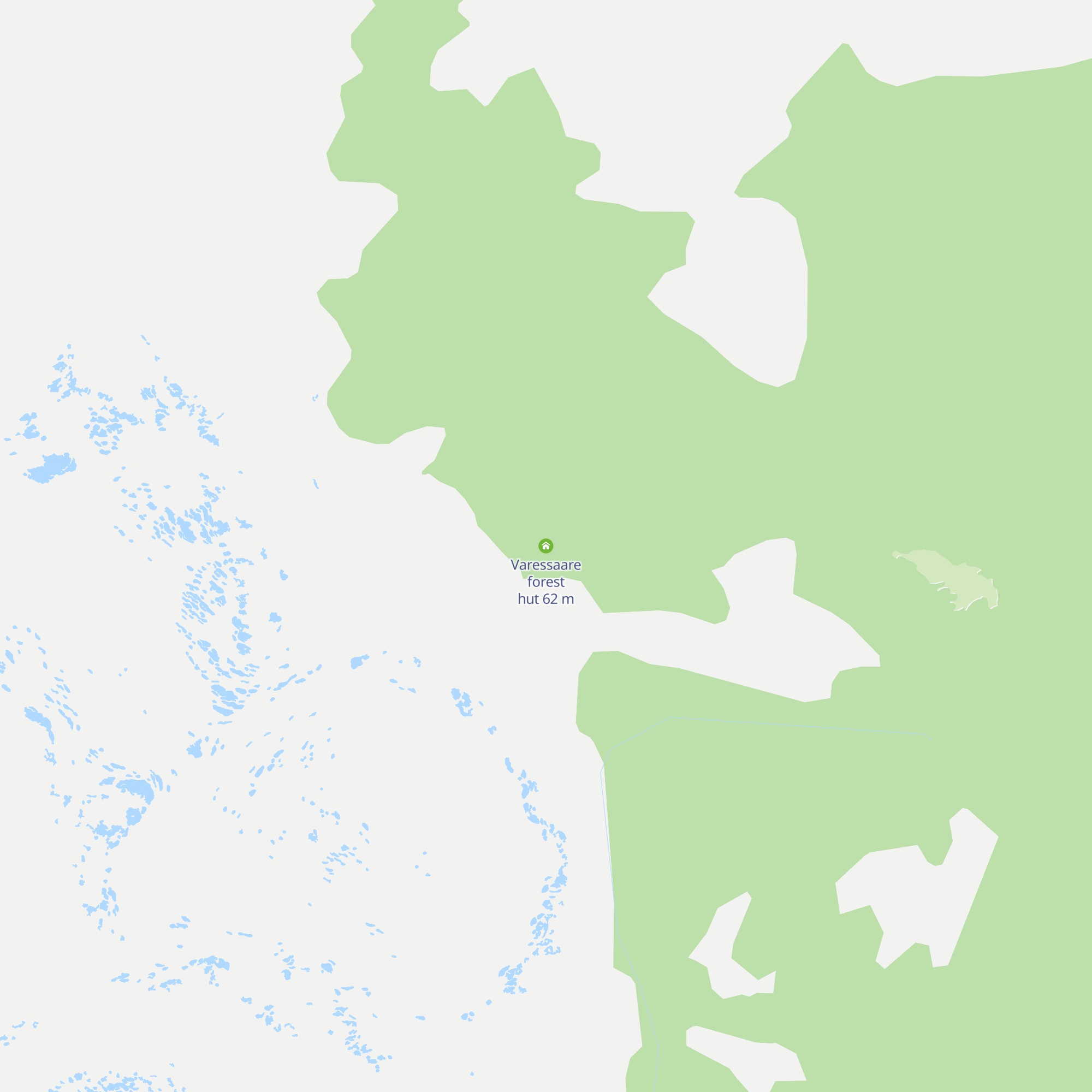 Varessaare forest hut map