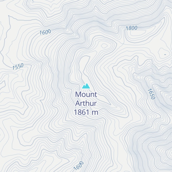 Map of Mount Arthur