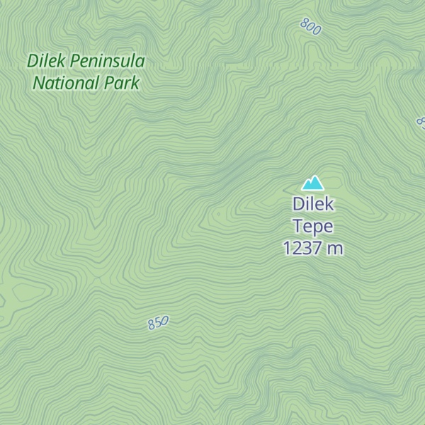 Map of Dilekyarımadası Dağları