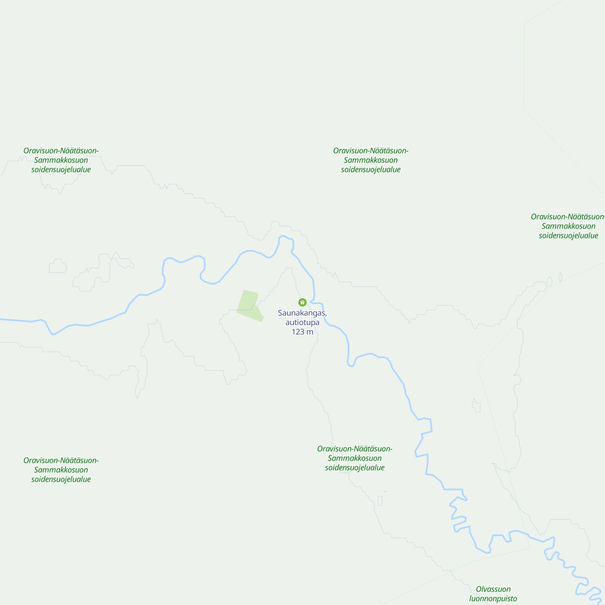 Saunakangas, autiotupa map