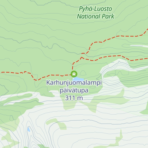 Map of Karhunjuomalampi päivätupa