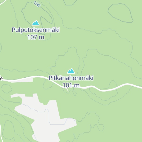 Map of Pitkänahonmäki