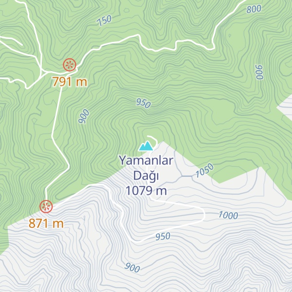 Map of Yamanlar Dağı