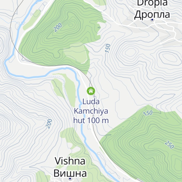 Map of Luda Kamchiya hut