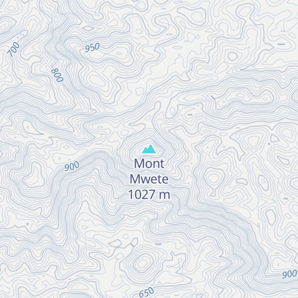 Map of Mont Mwete
