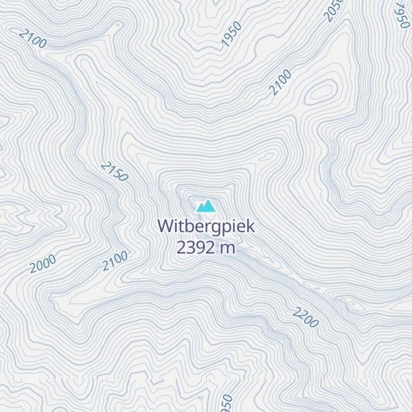 Map of Witbergpiek