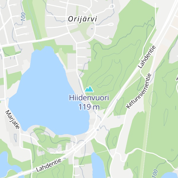 Map of Hiidenvuori