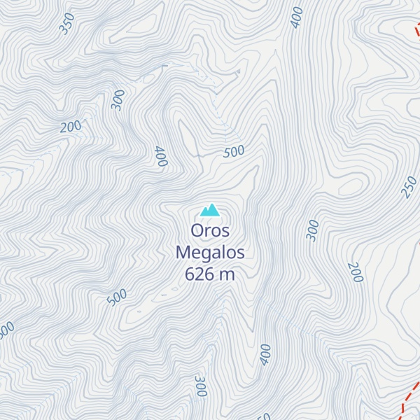 Map of Oros Megalos