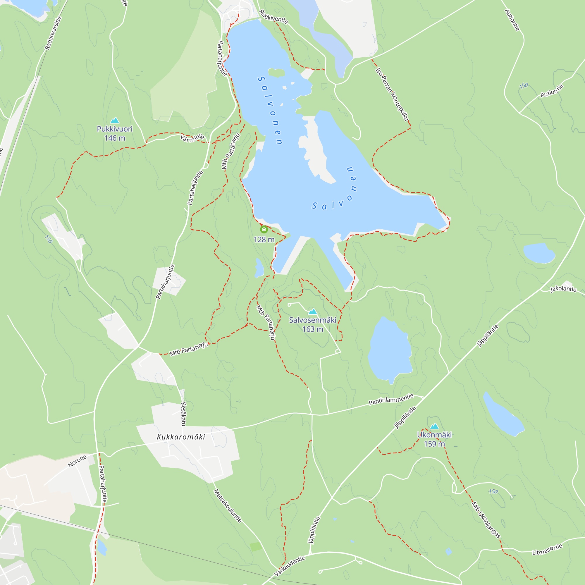 Salvosenmäen kota map