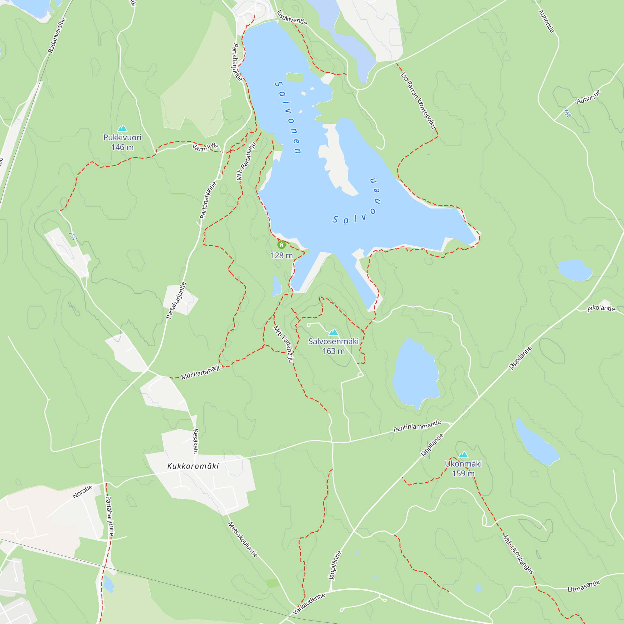 Salvosenmäen kota map