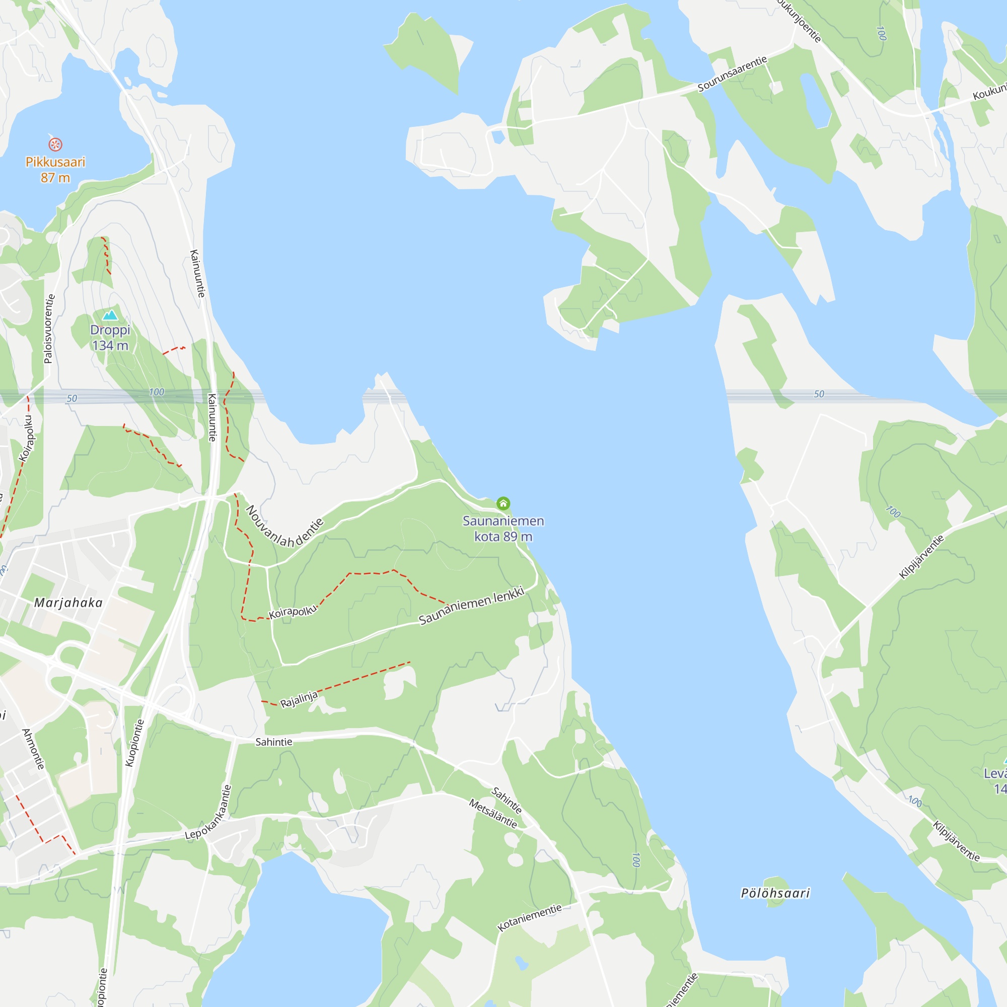 Saunaniemen kota map