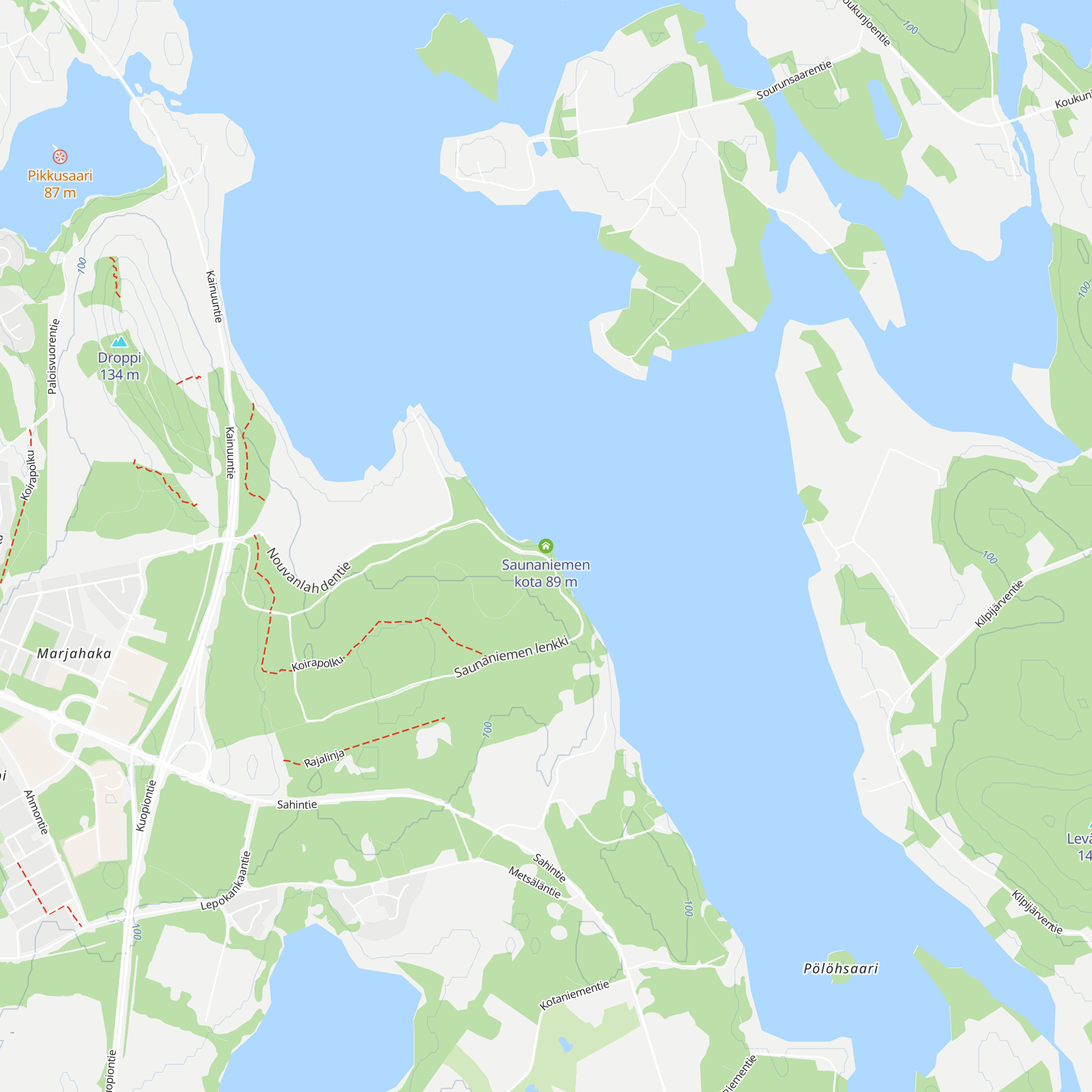 Saunaniemen kota map