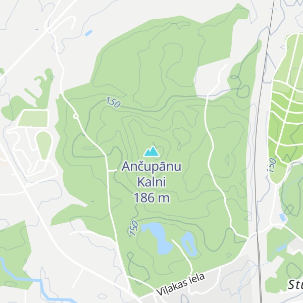Map of Ančupānu Kalni