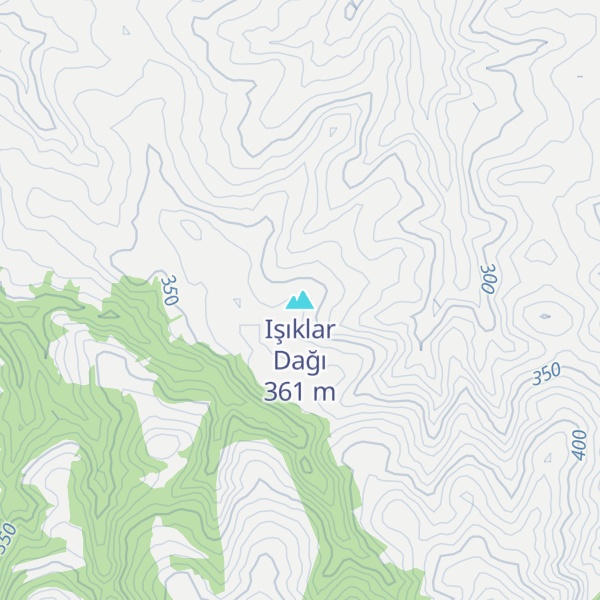 Map of Işıklar Dağı