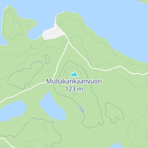 Map of Multakankaanvuori