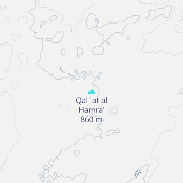 Map of Qal`at al Hamra'
