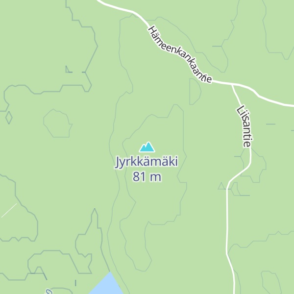 Map of Jyrkkämäki