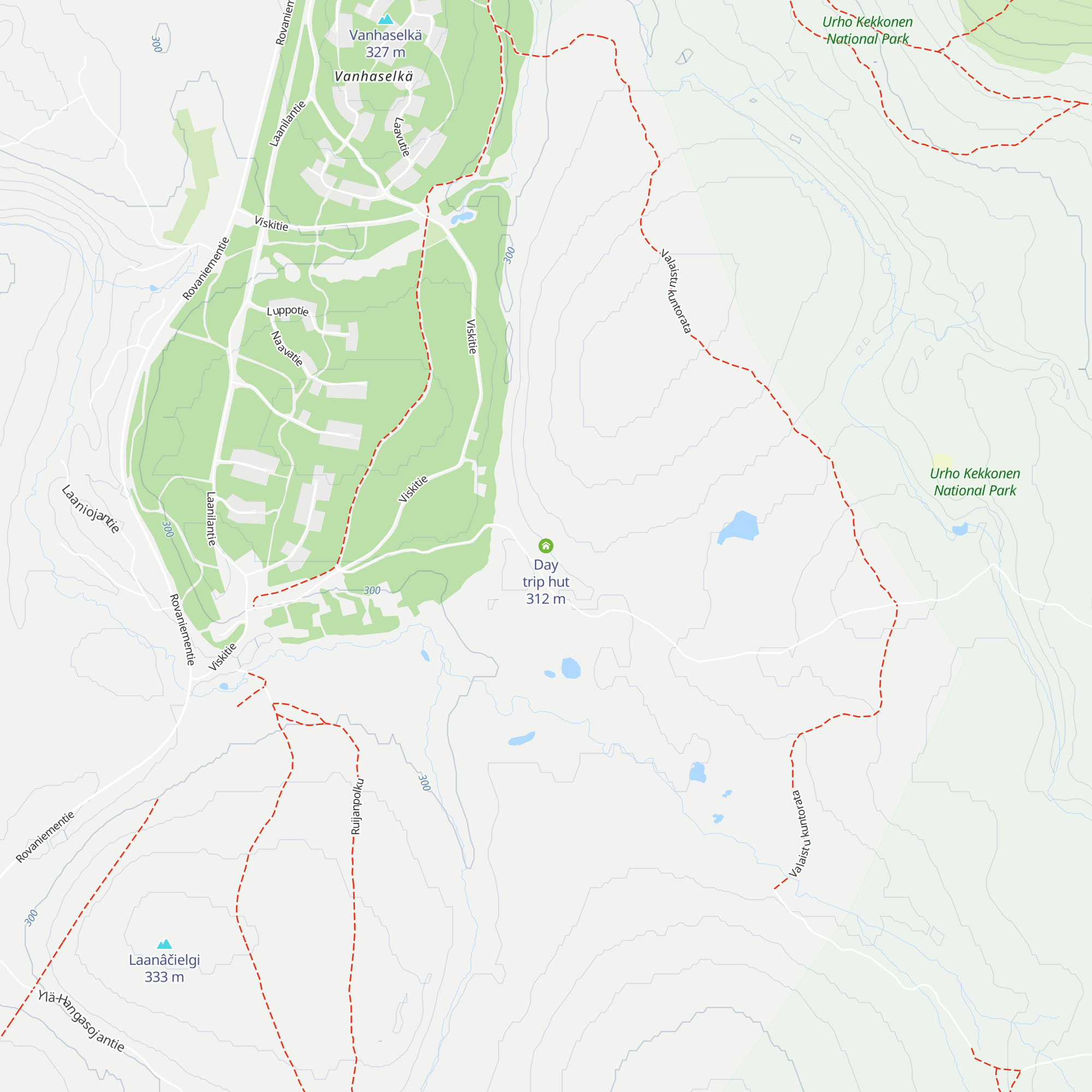 Day trip hut map