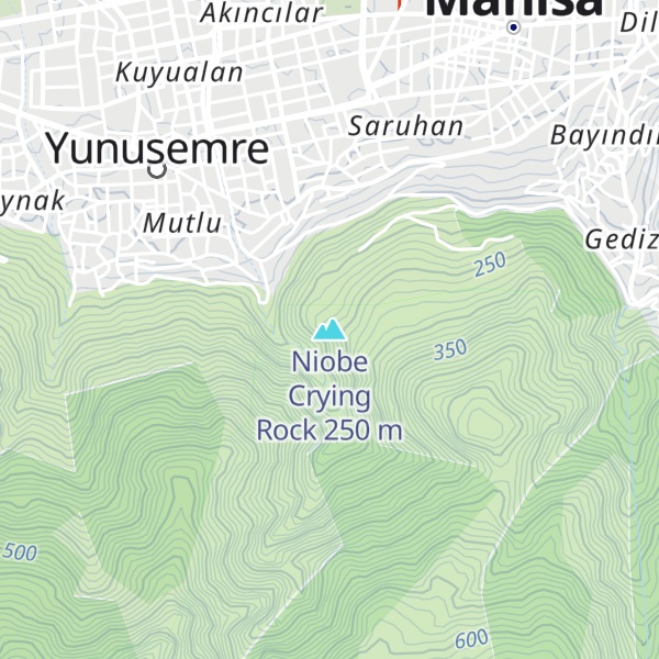 Map of Niobe Crying Rock