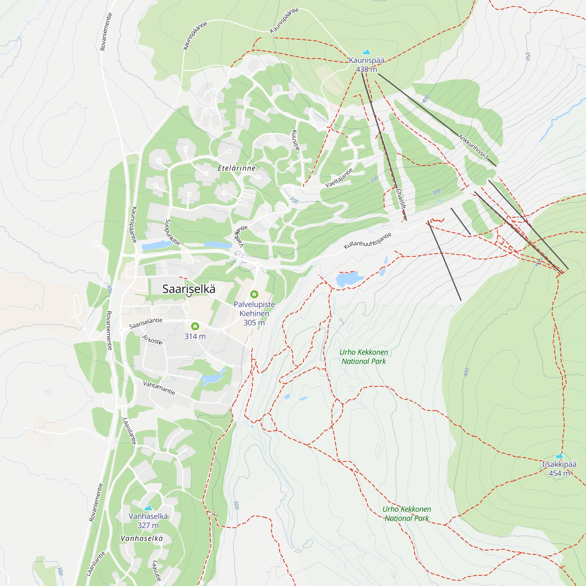Karvaselkä Day Trip Hut map