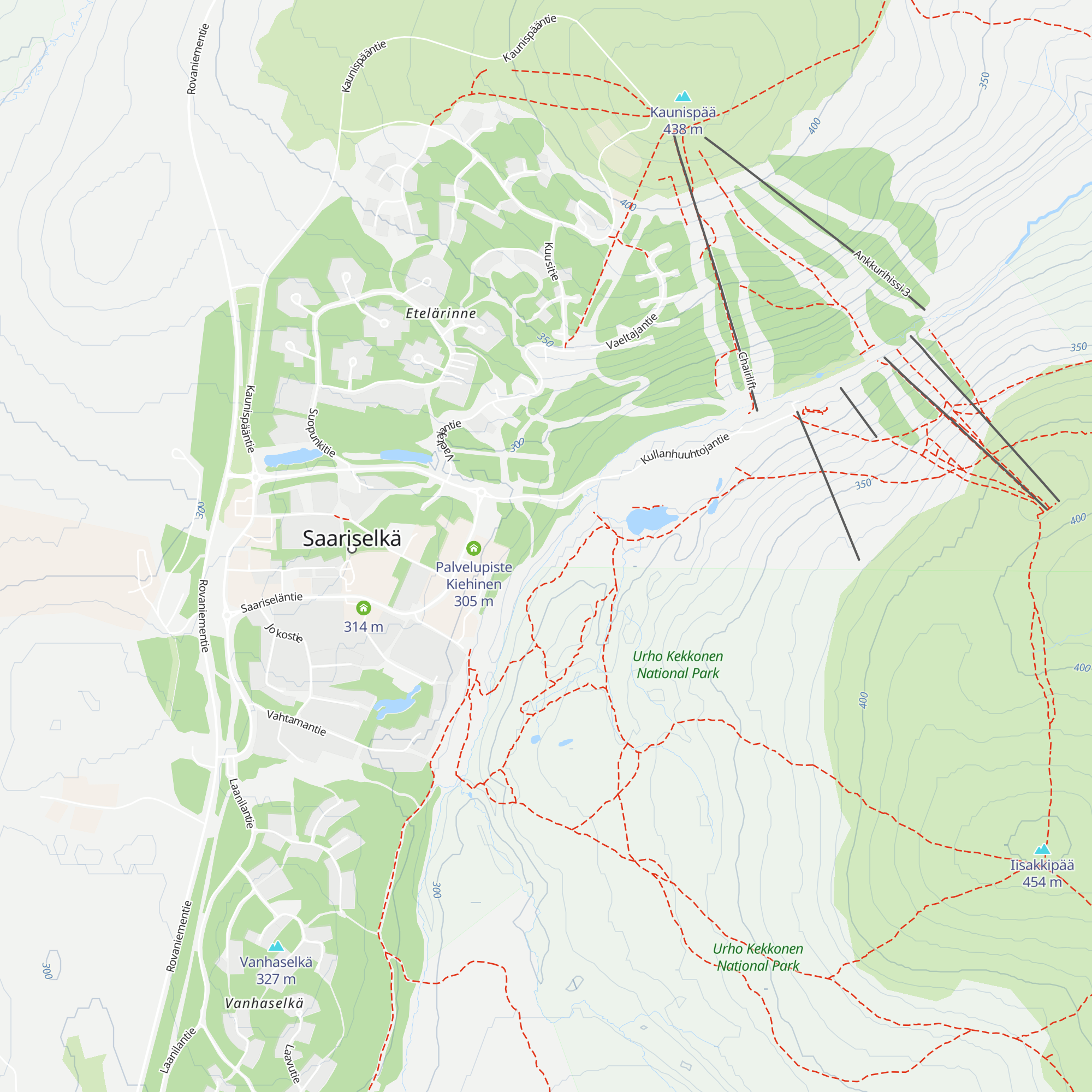 Karvaselkä Day Trip Hut map