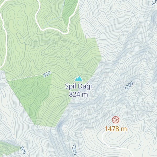 Map of Spil Dağı