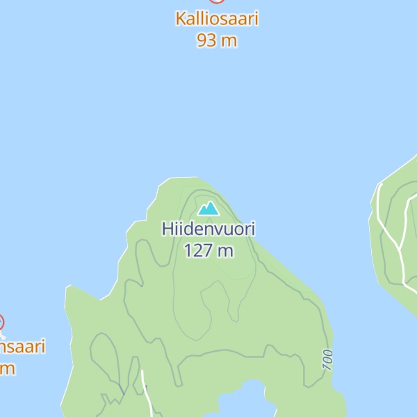 Map of Hiidenvuori