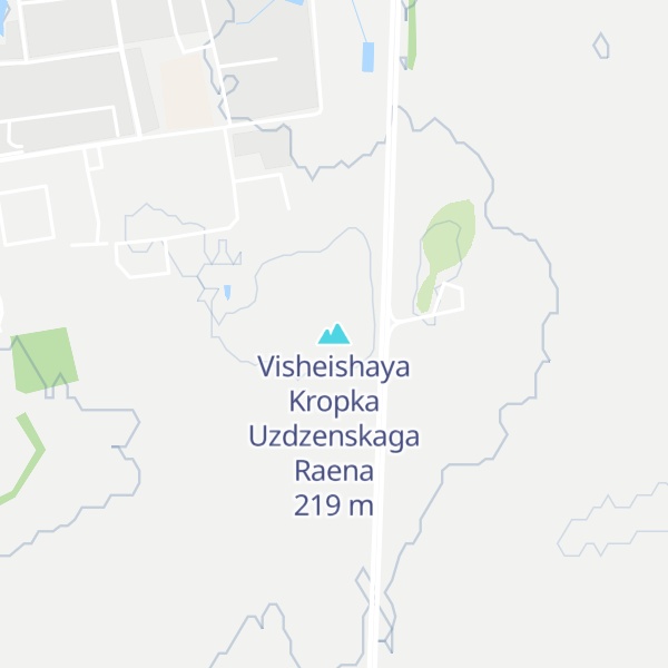 Map of Visheishaya Kropka Uzdzenskaga Raena
