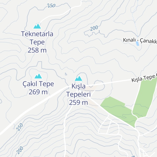 Map of Kışla Tepeleri
