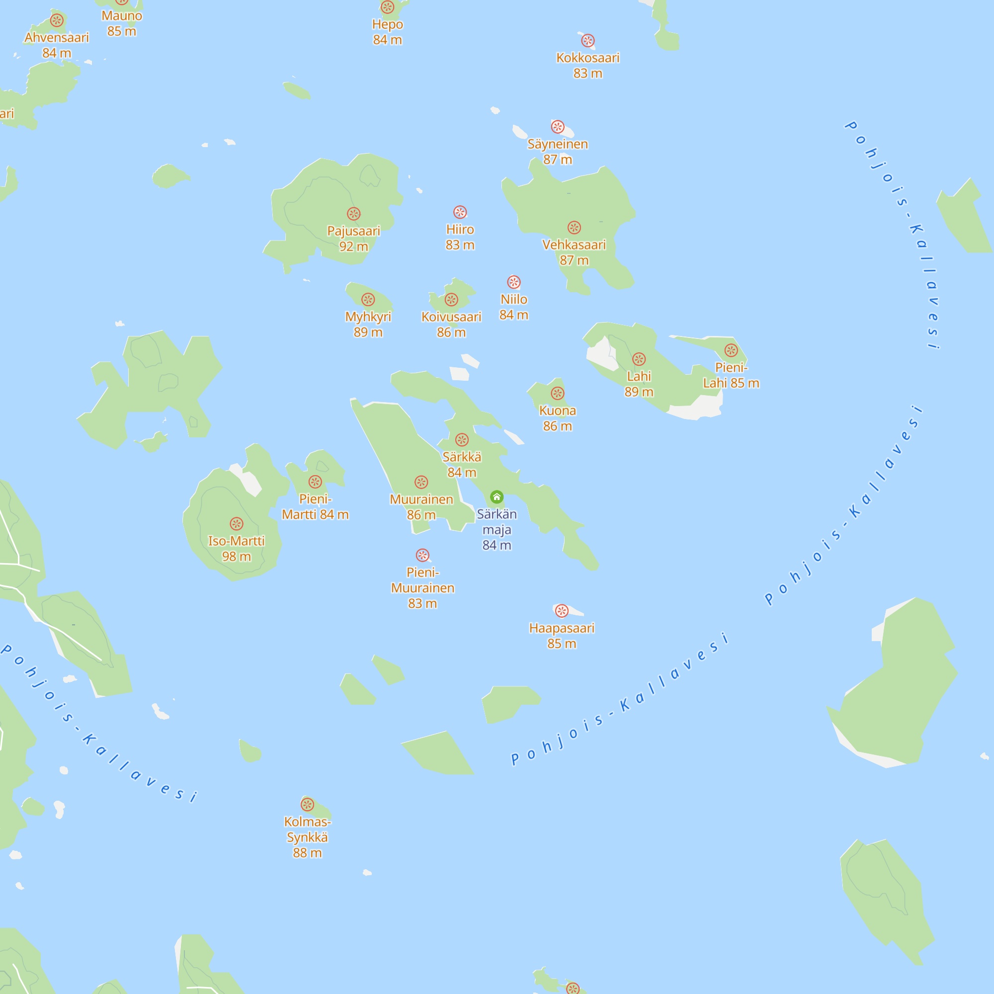 Särkän maja map