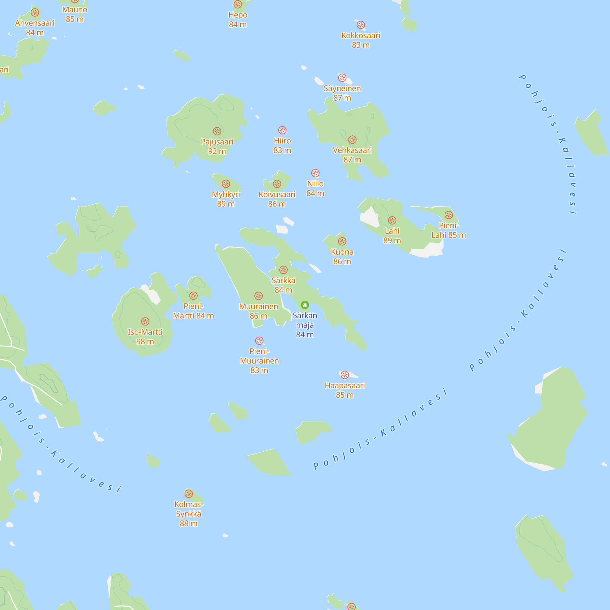 Särkän maja map
