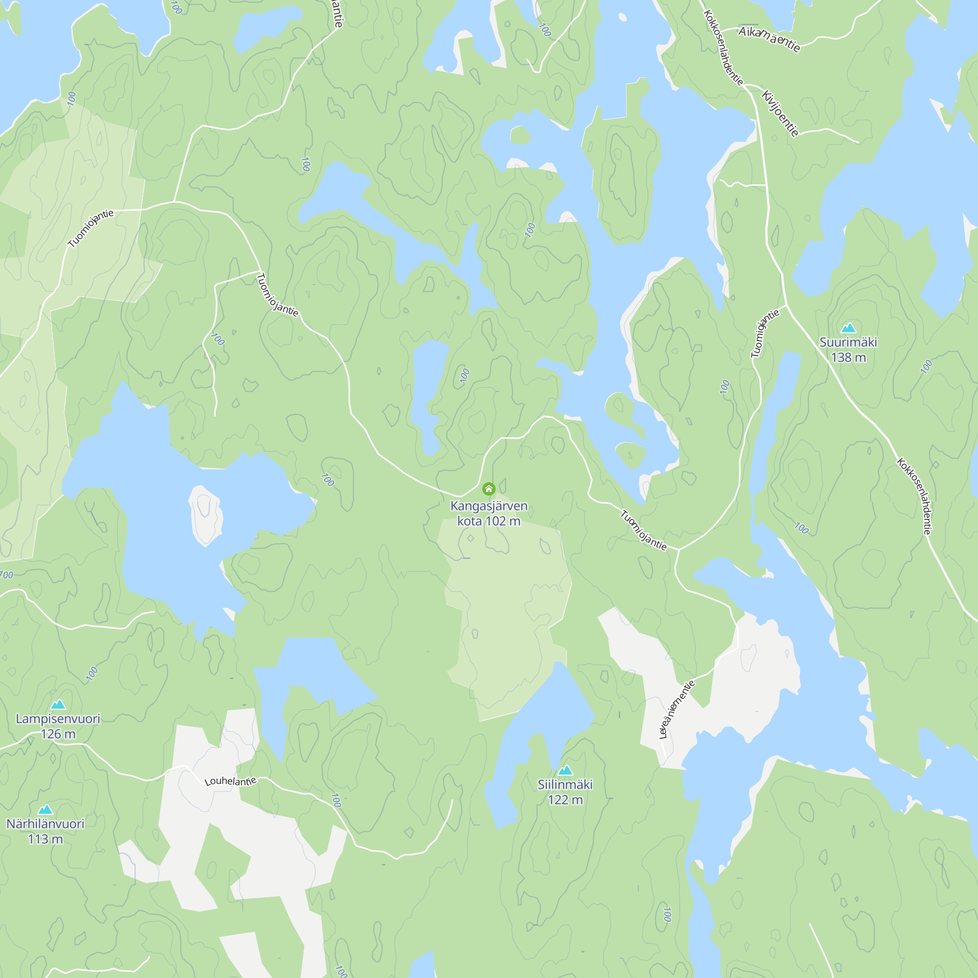 Kangasjärven kota map
