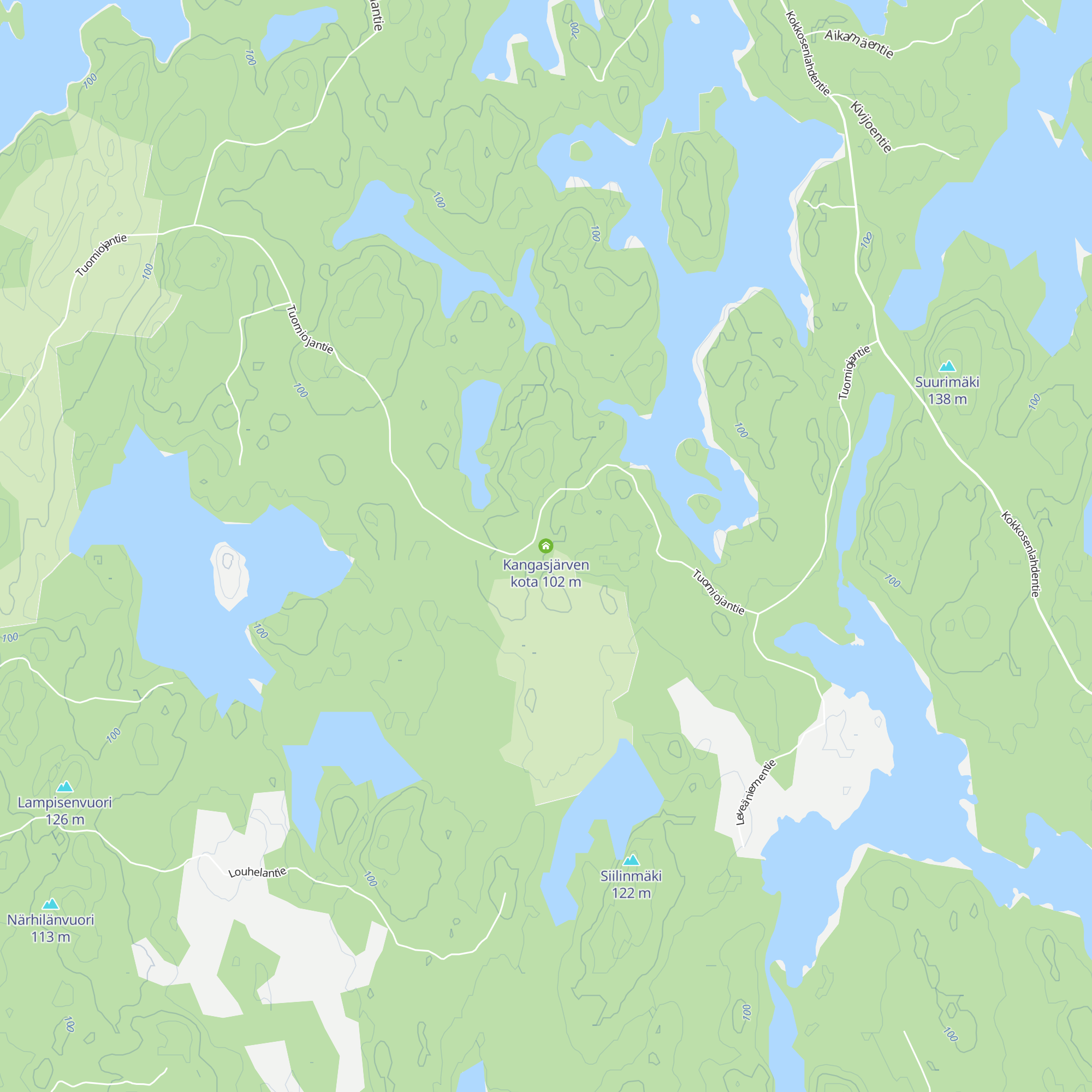 Kangasjärven kota map