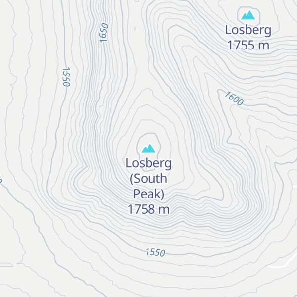 Map of Losberg (South Peak)