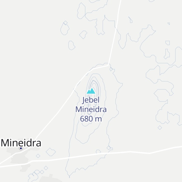 Map of Jebel Mineidra