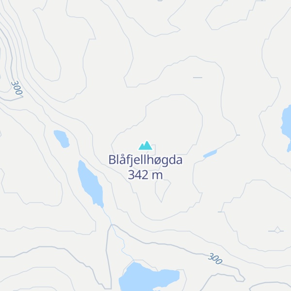 Map of Blåfjellhøgda
