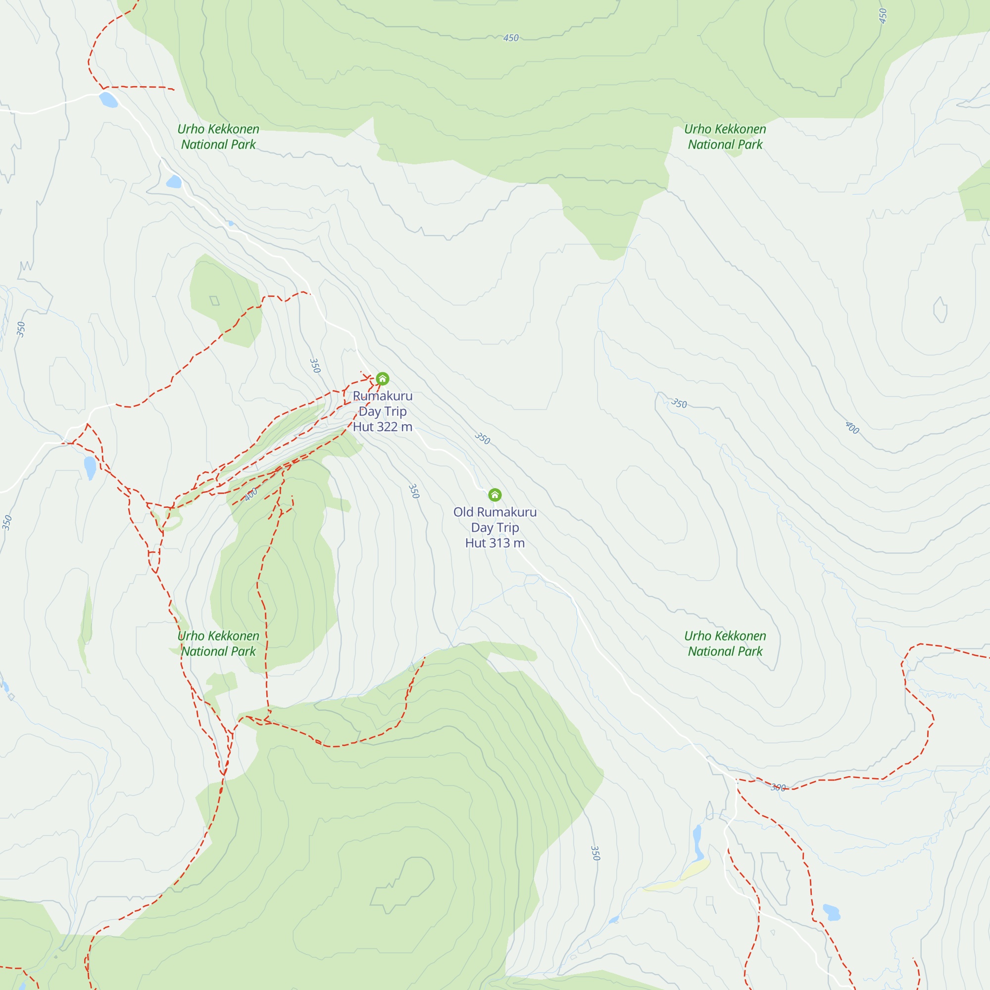 Old Rumakuru Day Trip Hut map