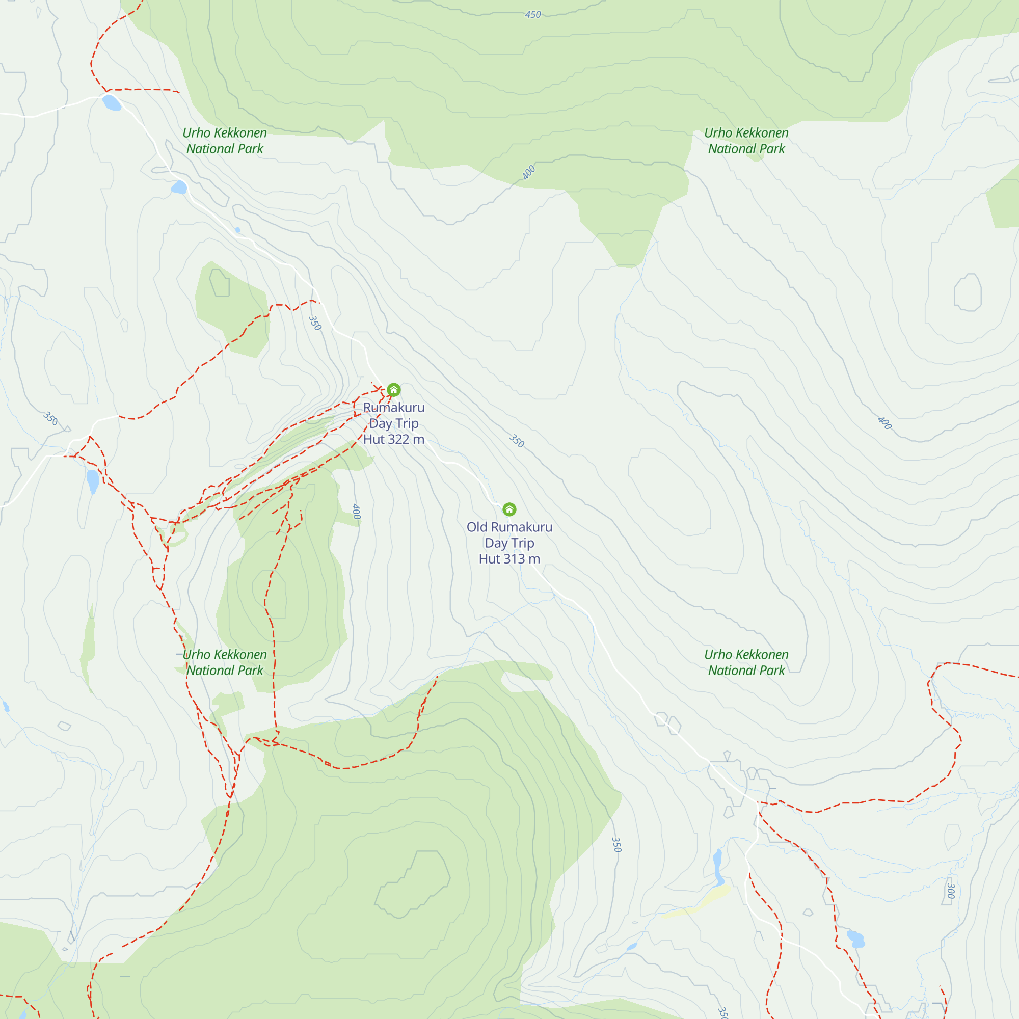 Old Rumakuru Day Trip Hut map