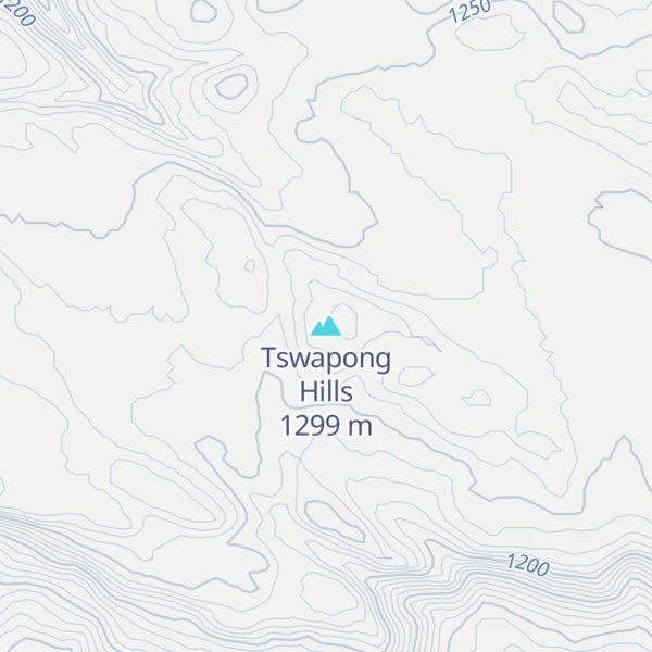 Map of Tswapong Hills