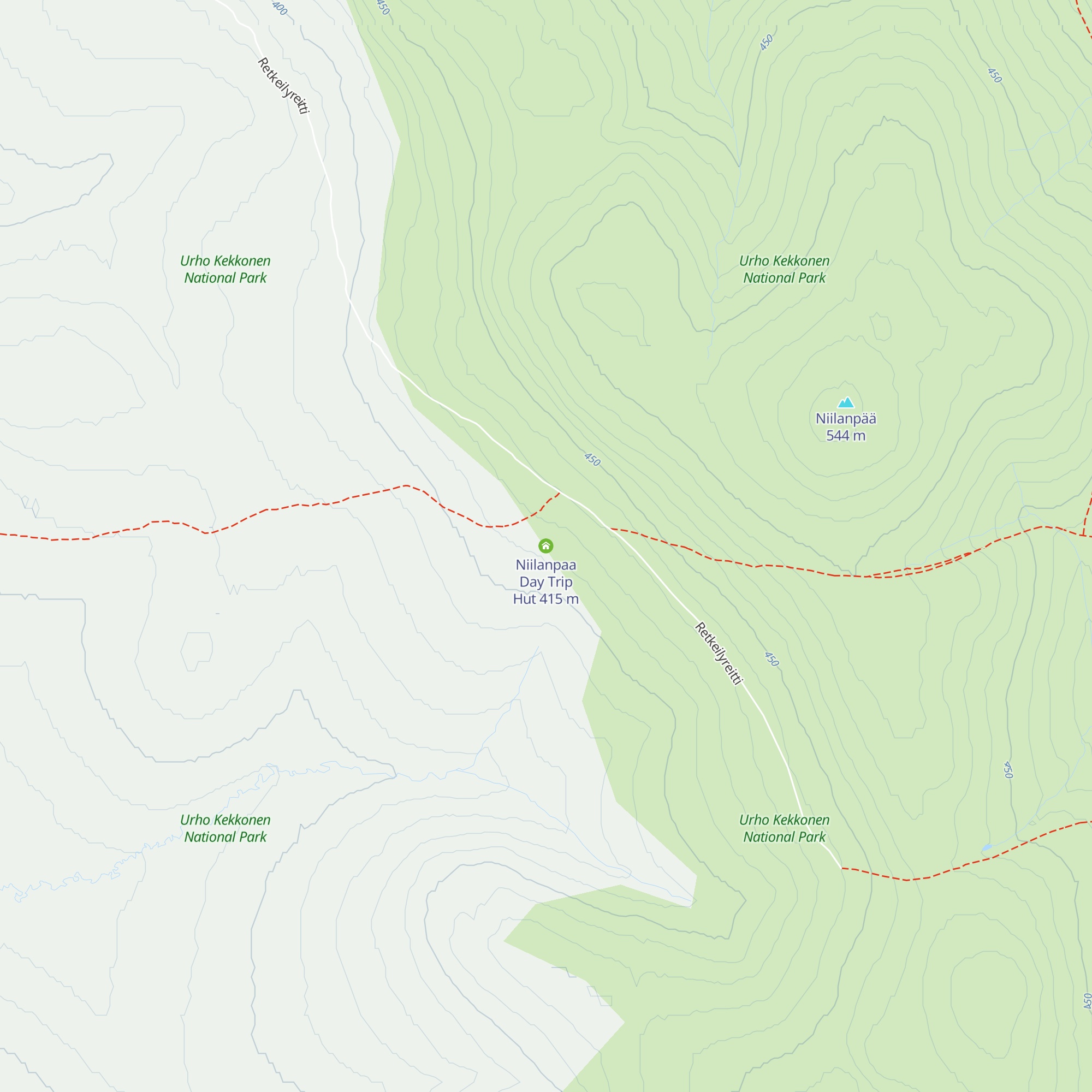 Niilanpaa Day Trip Hut map